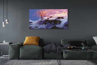 Tableaux sur toile canvas La cime des arbres d'hiver