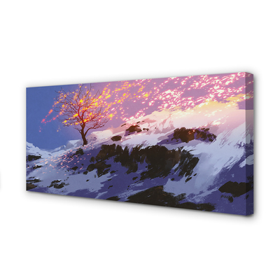 Tableaux sur toile canvas La cime des arbres d'hiver