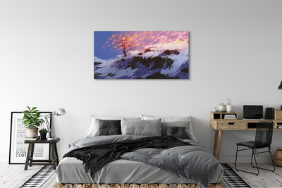 Tableaux sur toile canvas La cime des arbres d'hiver