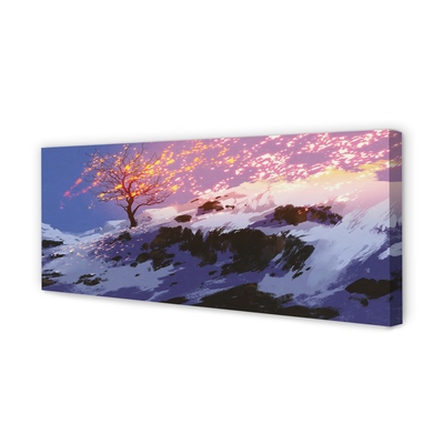 Tableaux sur toile canvas La cime des arbres d'hiver