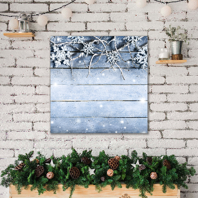 Photo sur toile Saint Snowflakes Winter Frost