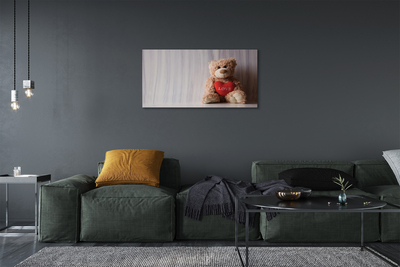 Tableaux sur toile canvas Coeur ours en peluche