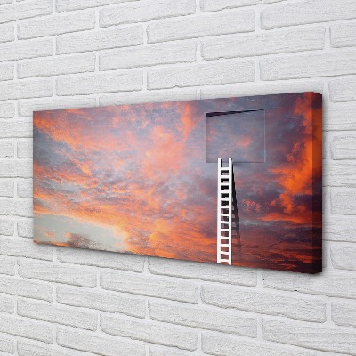 Tableaux sur toile canvas Ciel coucher de soleil ladder