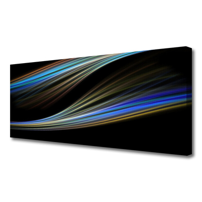 Tableaux sur toile Art abstrait art noir bleu
