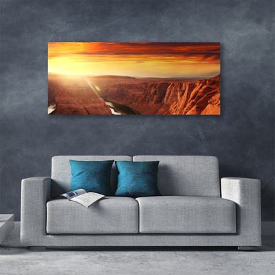 Tableaux sur toile Grand canyon paysage brun or rouge