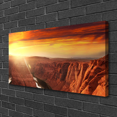 Tableaux sur toile Grand canyon paysage brun or rouge