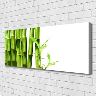 Tableaux sur toile Bambou floral vert blanc