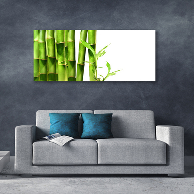 Tableaux sur toile Bambou floral vert blanc