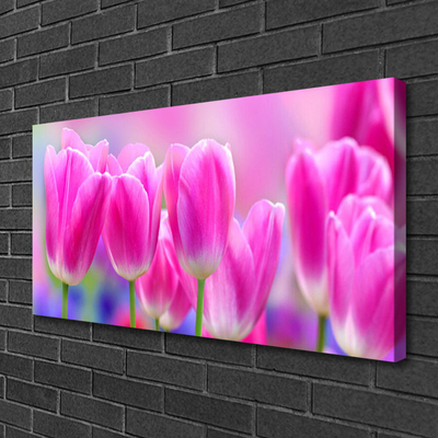Tableaux sur toile Tulipes floral rose