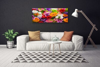 Tableaux sur toile Fleurs floral multicolore