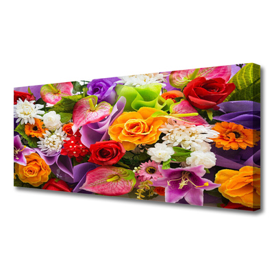 Tableaux sur toile Fleurs floral multicolore