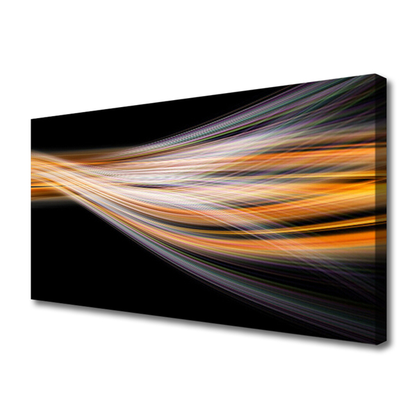 Tableaux sur toile Abstrait art noir gris orange