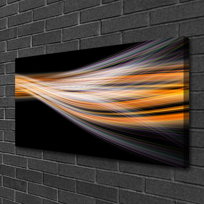 Tableaux sur toile Abstrait art noir gris orange