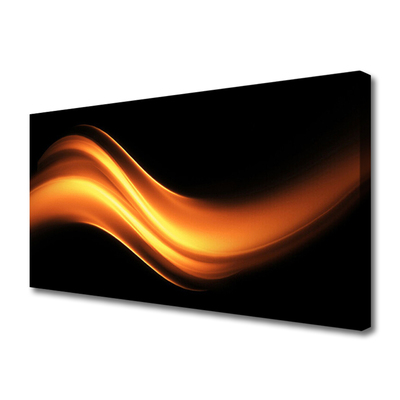 Tableaux sur toile Abstraction art noir orange