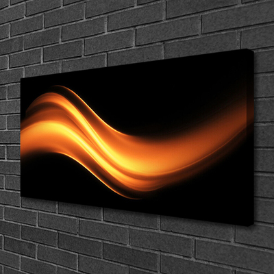 Tableaux sur toile Abstraction art noir orange