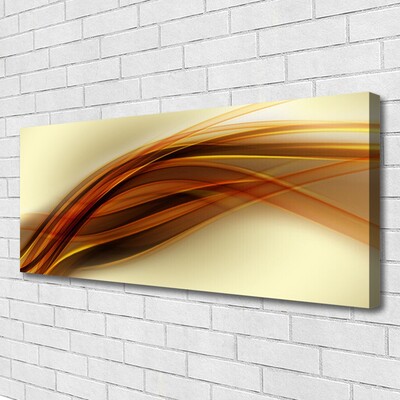 Tableaux sur toile Abstrait art blanc orange brun