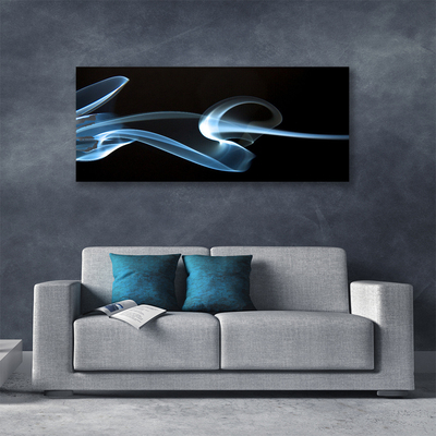 Tableaux sur toile Abstraction art bleu noir