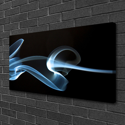 Tableaux sur toile Abstraction art bleu noir
