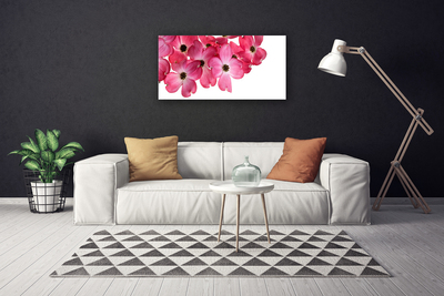 Tableaux sur toile Fleurs floral rose blanc