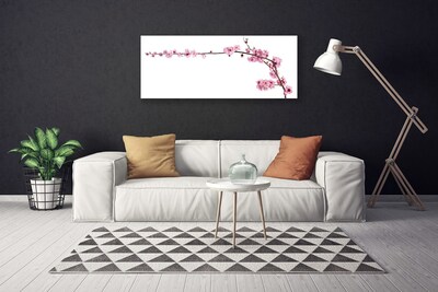 Tableaux sur toile Fleurs floral rose blanc