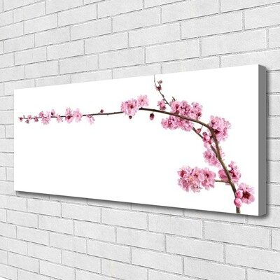 Tableaux sur toile Fleurs floral rose blanc