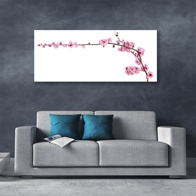 Tableaux sur toile Fleurs floral rose blanc