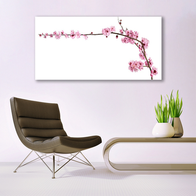 Tableaux sur toile Fleurs floral rose blanc