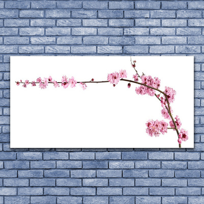 Tableaux sur toile Fleurs floral rose blanc