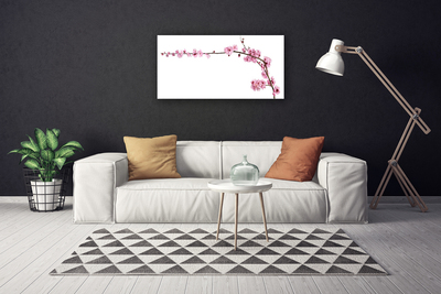 Tableaux sur toile Fleurs floral rose blanc