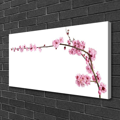 Tableaux sur toile Fleurs floral rose blanc