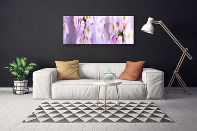 Tableaux sur toile Fleurs floral blanc violet