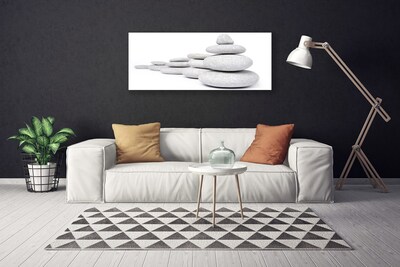 Tableaux sur toile Pierres art gris blanc