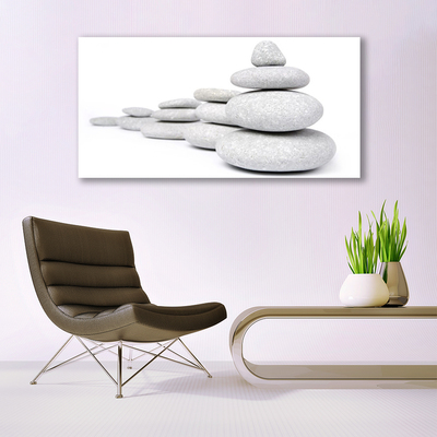 Tableaux sur toile Pierres art gris blanc