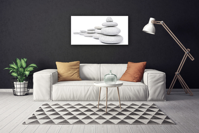 Tableaux sur toile Pierres art gris blanc