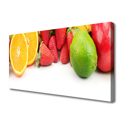 Tableaux sur toile Fruits cuisine orange rouge vert