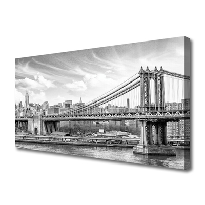 Tableaux sur toile Pont architecture gris blanc