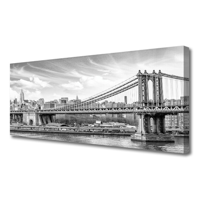 Tableaux sur toile Pont architecture gris blanc