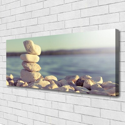 Tableaux sur toile Pierres art blanc