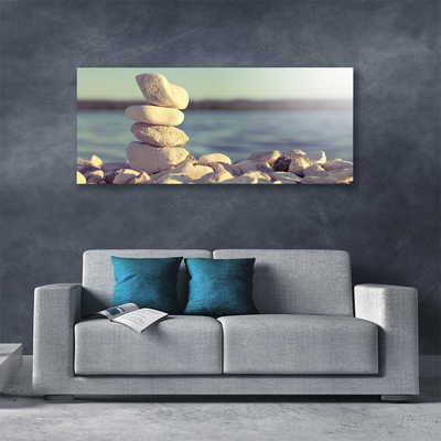 Tableaux sur toile Pierres art blanc