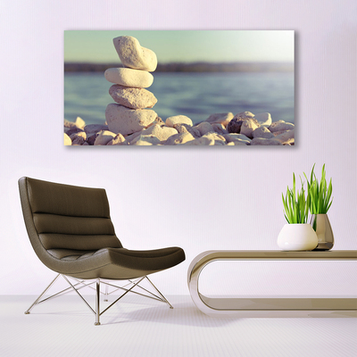 Tableaux sur toile Pierres art blanc