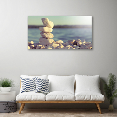 Tableaux sur toile Pierres art blanc