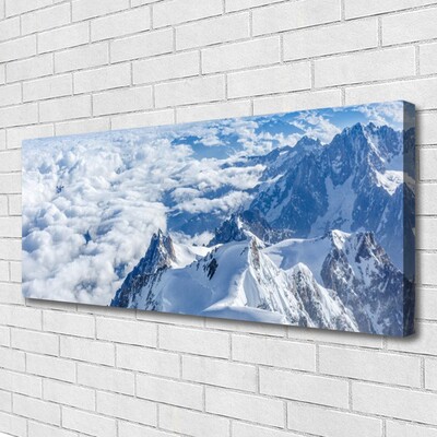 Tableaux sur toile Montagnes paysage gris blanc