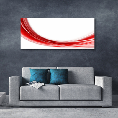 Tableaux sur toile Abstrait art rouge blanc