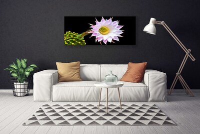 Tableaux sur toile Fleur floral rose blanc jaune vert