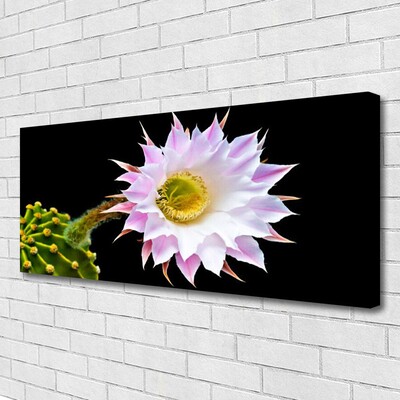 Tableaux sur toile Fleur floral rose blanc jaune vert