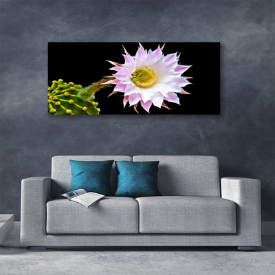 Tableaux sur toile Fleur floral rose blanc jaune vert