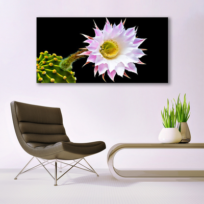 Tableaux sur toile Fleur floral rose blanc jaune vert