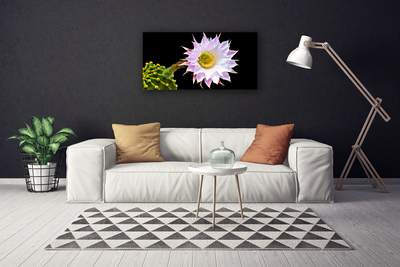 Tableaux sur toile Fleur floral rose blanc jaune vert