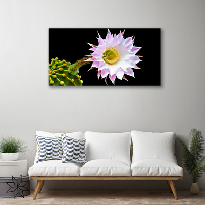 Tableaux sur toile Fleur floral rose blanc jaune vert