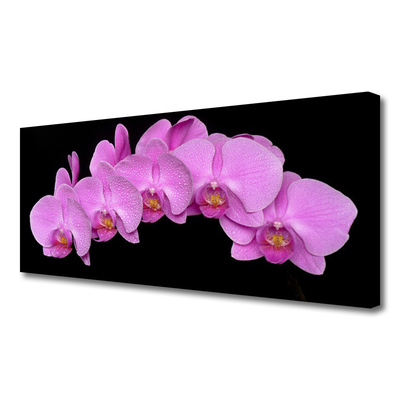 Tableaux sur toile Fleurs floral rose noir